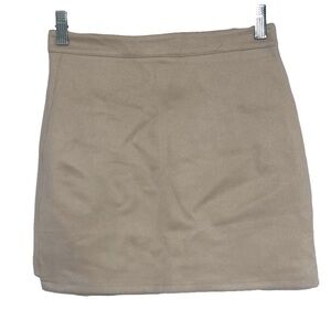 3. Cream faux Suede Skirt